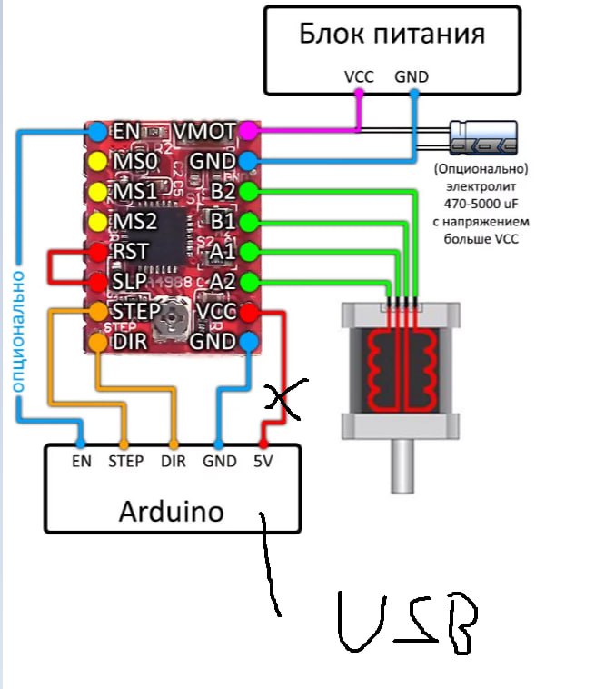 Схема подключения двигателя